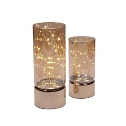 Solight sada dvou vánočních LED světélek, 15/20cm, 30x LED, AA baterie