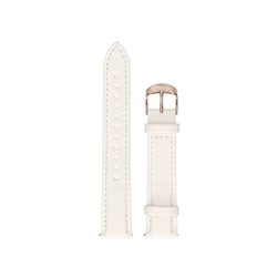 Garett univerzální řemínek 18 mm, bílý se zlatým zapínáním ekokůže
