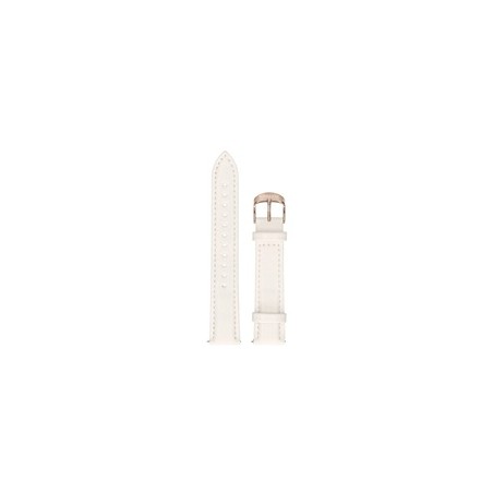 Garett univerzální řemínek 18 mm, bílý se zlatým zapínáním ekokůže