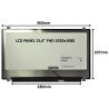 LCD PANEL 15,6" FHD 1920x1080 30PIN MATNÝ IPS / ÚCHYTY NAHOŘE A DOLE 77049210