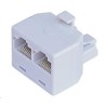 Rozdvojka RJ45, 1x8p8c/2x8p8c - telefonní