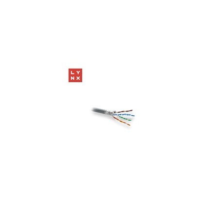 LYNX FTP kabel, Cat6, PVC (Eca), celoměděný, vnitřní, šedý, cívka 305m