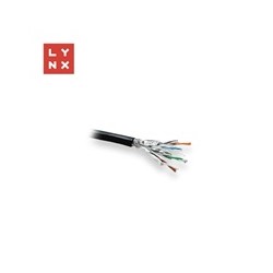 LYNX SFTP kabel, Cat6a, PE, celoměděný, venkovní, černý, cívka 500m