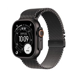 Apple Watch Ultra 3 GPS + Cellular 49mm Black Titanium Case with Black Titanium Milanese Loop - Large