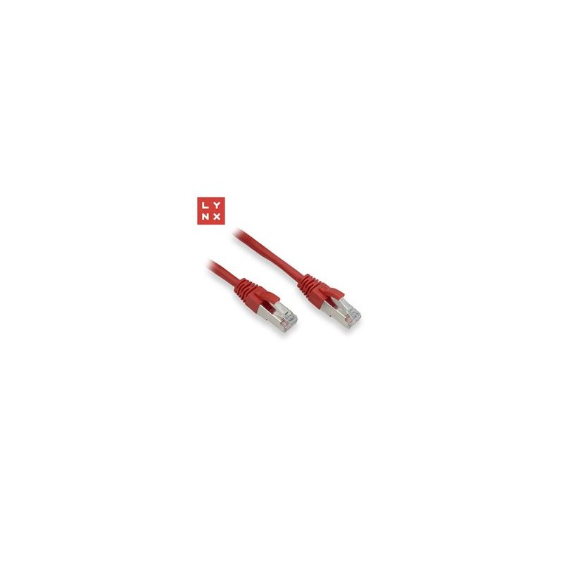 LYNX FTP patch kabel Cat5e PVC, CCA, 7m, červený