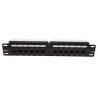 10" Patch panel LEXI-Net 12port, UTP, Cat5E, duální svorkovnice, černý