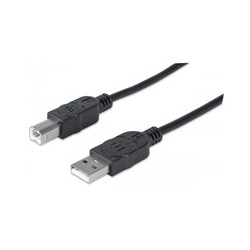 MANHATTAN Kabel USB 2.0 A-B propojovací 1,8m, černý