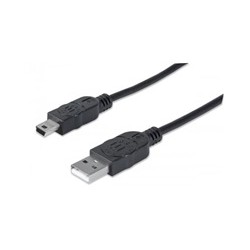 MANHATTAN Kabel USB 2.0 A-mini B propojovací 1,8m