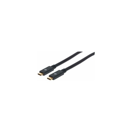 Manhattan USB-C kabel, USB 3.1, Gen 1, USB-C Male na USB-C Male, 5 Gbps, 2m, černá
