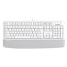 A4tech FK20, multimediální kancelářská klávesnice, CZ/US, USB, bílá