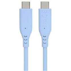 PREMIUMCORD Kabel USB-C na USB-C, 60W, 480Mbps, silikonový, modrý, 1,5m