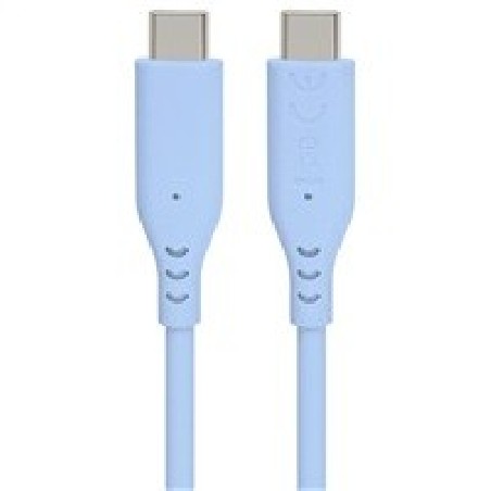 PREMIUMCORD Kabel USB-C na USB-C, 60W, 480Mbps, silikonový, modrý, 1,5m