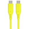 PREMIUMCORD Kabel USB-C na USB-C, 60W, 480Mbps, silikonový, žlutý, 1,5m
