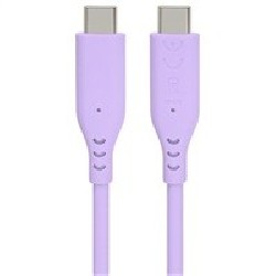 PREMIUMCORD Kabel USB-C na USB-C, 60W, 480Mbps, silikonový, fialový, 1,5m