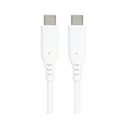 PREMIUMCORD Kabel USB-C na USB-C, 60W, 480Mbps, silikonový, bílý, 1,5m
