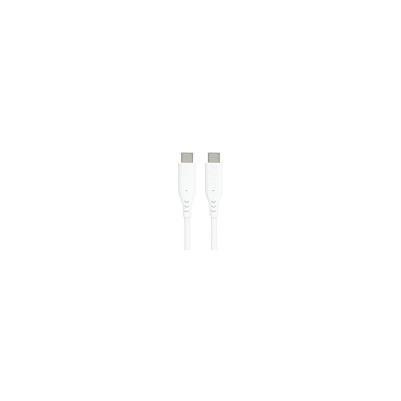 PREMIUMCORD Kabel USB-C na USB-C, 60W, 480Mbps, silikonový, bílý, 1,5m