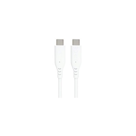 PREMIUMCORD Kabel USB-C na USB-C, 60W, 480Mbps, silikonový, bílý, 1,5m