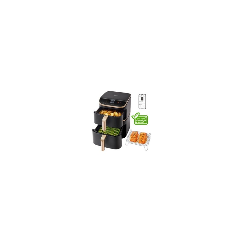 Cosori Turbo Tower Pro chytrá horkovzdušná fritéza 10,8l černá