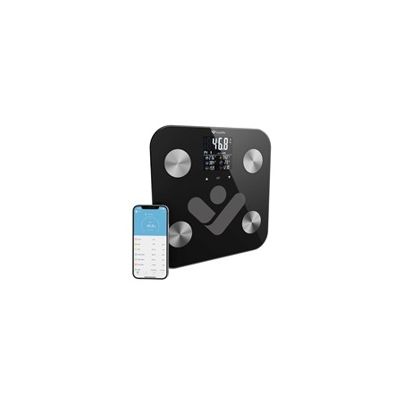 TrueLife FitShape S6 BT - Bioelektrická impedanční bluetooth váha - černá