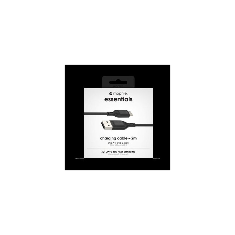 Univerzální kabel USB-A/USB-C 2m černý