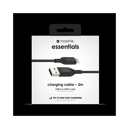 Univerzální kabel USB-A/USB-C 2m černý