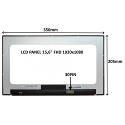 LCD PANEL 15,6" FHD 1920x1080 30PIN MATNÝ IPS / BEZ ÚCHYTŮ 77042505