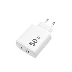 WG - Síťová nabíječka 2x USB-C 50W, 1x USB-C PD 30W + 1x USB-C PD 20W, bílá
