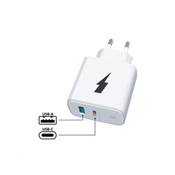 WG - Síťová nabíječka 2x USB 38W, 1x USB-C PD 20W + 1x USB-A QC 3.0 18W, bílá