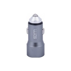 WG - Nabíječka do auta 2x USB 58,5W , 1x USB-C PD 36W + 1x USB-A 22.5W, stříbrná
