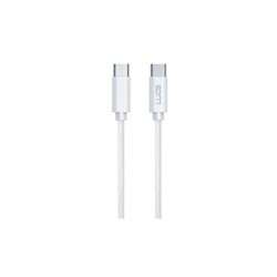WG - Datový kabel Type-C na Type-C, 3 metry, 3A, 60W, bílá