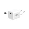 WG - Síťová nabíječka GaN 1x USB-C, PD 20W, 5V-9V-12V, bílá