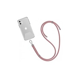 WG - Crossbody lace strap / transparent / soft pink