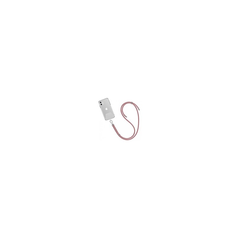 WG - Crossbody lace strap / transparent / soft pink