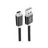 WG - Datový kabel USB Mini-B (5 pins)-USB-A / 1m / nylon braided / black