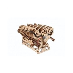 Ugears 3D dřevěné mechanické puzzle Motor V8