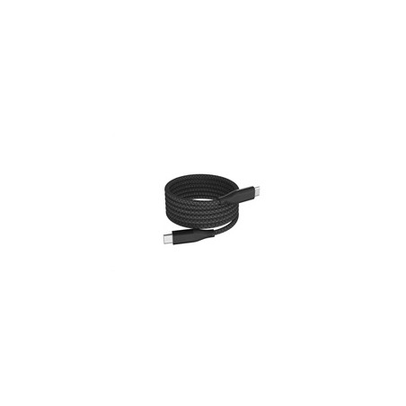 WG - Datový kabel Type-C to Type-C / 1m / 3A / 60W / Magnetický samonavíjecí / nylon braided / black