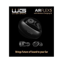 WG - Bluetooth sluchátka WG AirFlex 5, ENC, podpora Qi, černá