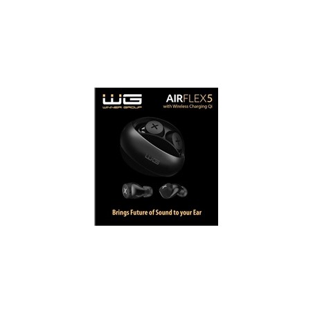 WG - Bluetooth sluchátka WG AirFlex 5, ENC, podpora Qi, černá