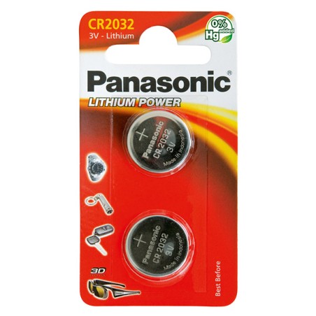 PANASONIC Lithiová baterie (knoflíková) CR-2032EL/2B 3V (Blistr 2ks)