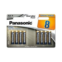 Panasonic Alkalická baterie LR6EPS/8BW Everyday Power (Blistr 8 ks)