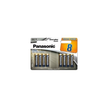 Panasonic Alkalická baterie LR6EPS/8BW Everyday Power (Blistr 8 ks)