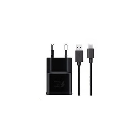 Samsung síťová nabíječka EP-TA200EBE + EP-DG970BBE, USB-C, 15 W, černá - bulk