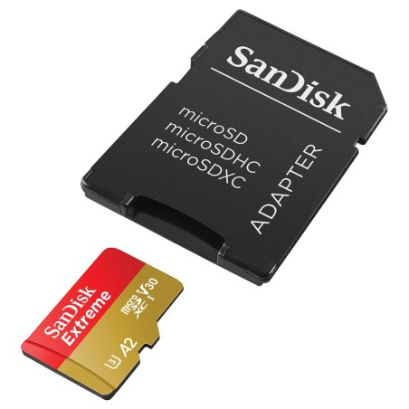SanDisk micro SDXC karta 128GB Extreme (190 MB/s Class 10, UHS-I U3 V30) + adaptér