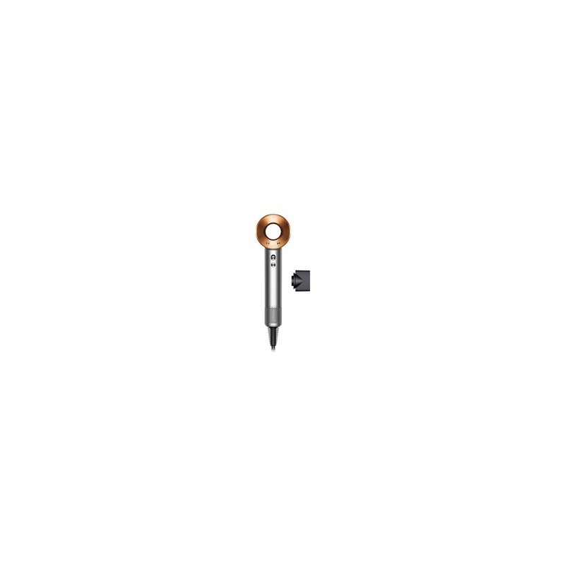 DYSON Supersonic Origin HD07 fén, 1600 W, 3 rychlosti, 4 teploty, koncentrátor, stříbrná/měděná