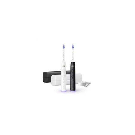 Philips Sonicare 6500 Gentle clean sada elektrických zubních kartáčků, 2 kusy, černá a bílá