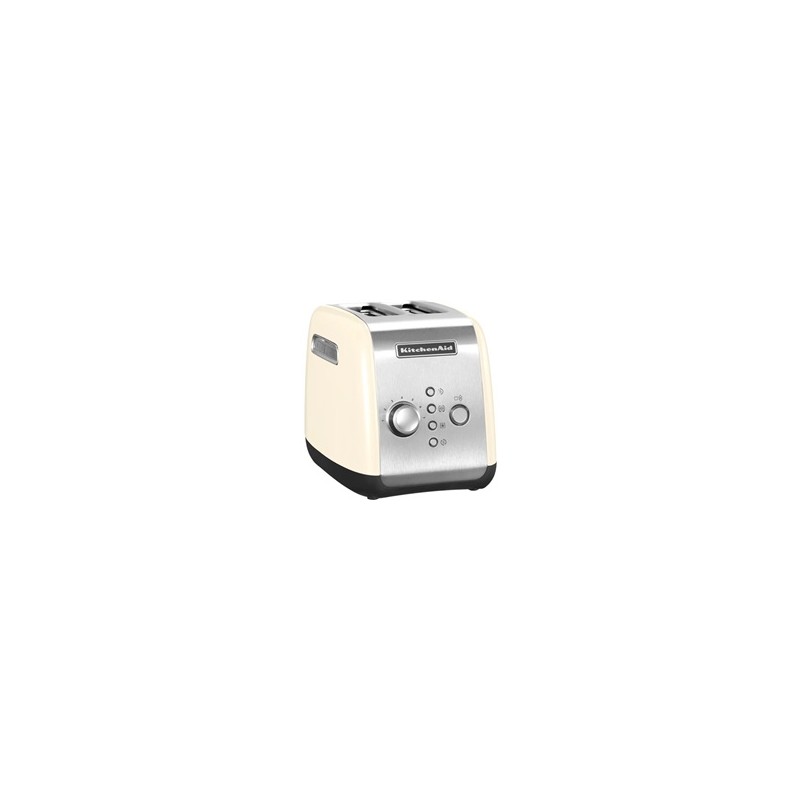 KitchenAid 5KMT221EAC topinkovač, 2 otvory, celokovový, 7 stupňů, udržování teploty, jednostranné opékání, krémový