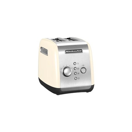 KitchenAid 5KMT221EAC topinkovač, 2 otvory, celokovový, 7 stupňů, udržování teploty, jednostranné opékání, krémový
