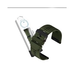 RhinoTech řemínek pro Garmin QuickFit silikonový outdoor 26mm tmavě zelený