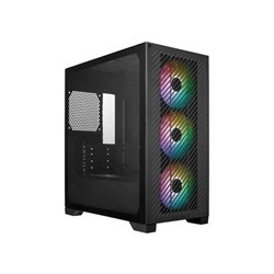 Cooler Master case Elite 301, mATX, Průhledná bočnice, 3x 120mm ARGB Fan, Černá