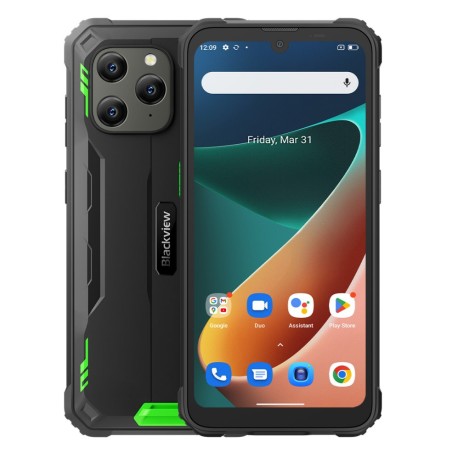 Rugged Smartphone Blackview BV5300 Pro 4G P35 4GB 64GB 6580-10W A14-D4, Black w Green [No Charger]